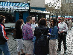 team at plaza near Sacre Coeur