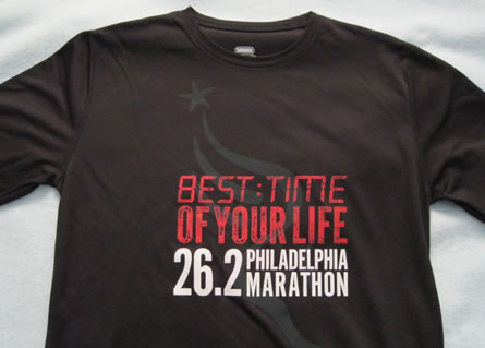 Philadelphia Marathon tech shirt