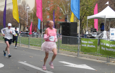 Pink tutu runner