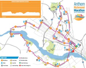 Richmond Marathon course map